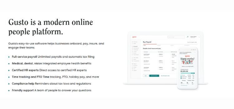 Gusto vs SurePayroll